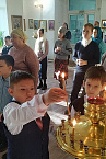 Православные гимназисты помолились в Благовещенском храме Кургана