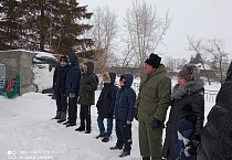 Зауральские казаки провели соревнование для кадет сельской школы 