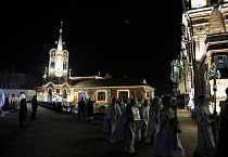 В главном соборе Зауралья встретили Пасху Христову