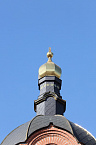 На Александро-Невском соборе Кургана монтируют подсветку и реставрируют главный крест 