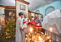 Алексеевский приход села Белозерское отпраздновал Рождество Христово