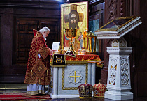 Митрополит Даниил сослужил в Москве Святейшему Патриарху Кириллу  в день тезоименитства
