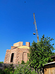 В Чимеевском монастыре продолжается строительство кирпичного Казанского храма