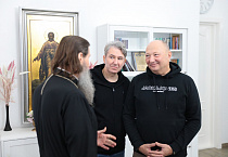 Митрополит Даниил встретился с известными артистами Юрием Гальцевым и Юрием Михайликом
